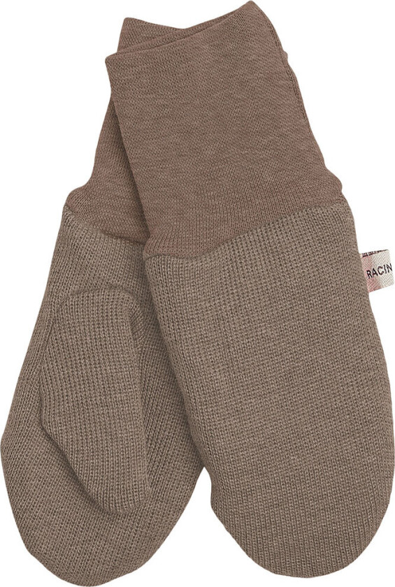 Votter - Ull/Bomull - Light Taupe Melange - - 6-8 år (116-128) - Votter