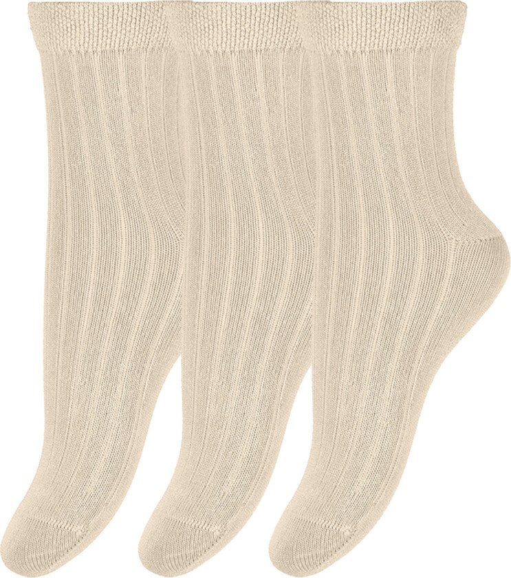 Minipop Sokker - Bambus - 3-pack - Off White - MiniPop - 23/26 - Sokker