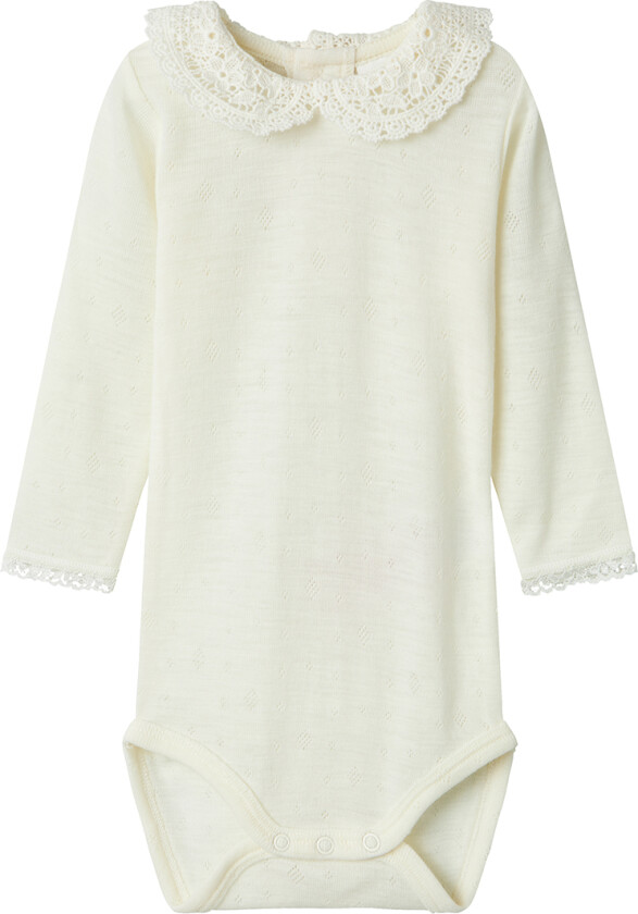 Body L/æ - Ull - Snow White - - 1 år (80) - Langermet Body
