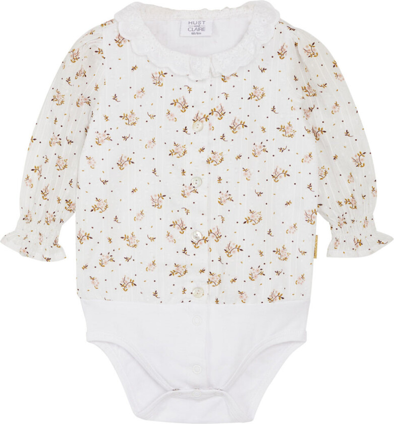 Skjorte L/æ - Bernadette - Sugar m. Blomster - - 1½ år (86) - Langermet Body