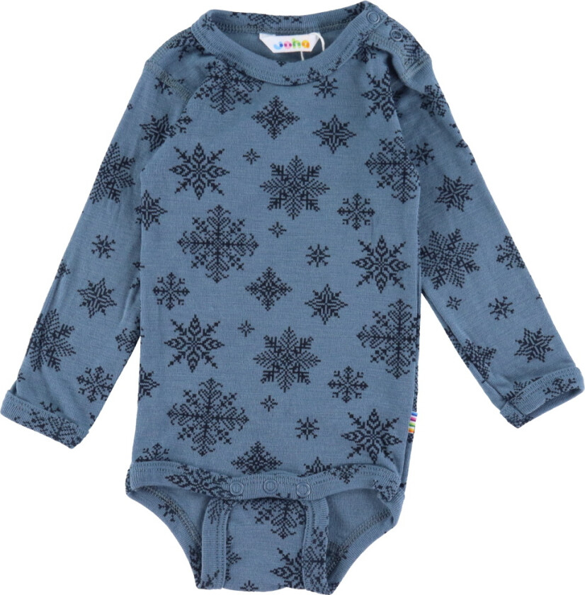 Body L/æ - Ull - Blå - - 80 - Langermet Body