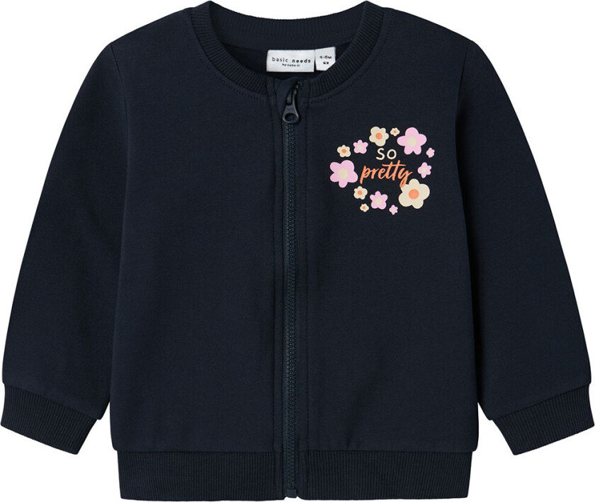 Genser med Glidelås - NbfVrille - Darl Sapphire/Blomster - - 56 - Cardigan