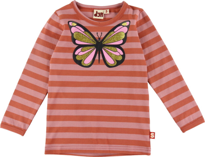 Cph Genser - Dyrroar Aob/Stripe - Antikk Rose/Svensk rød - - 2 år (92) - Genser