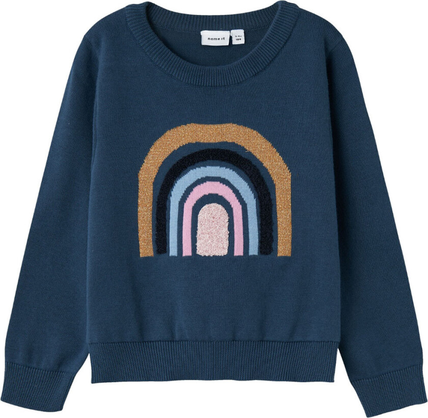 Genser - Strikk - NmfKibow - Dark Denim - - 2 år (92) - Genser