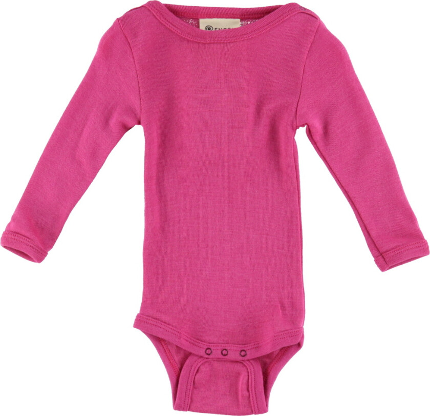 Body L/æ - Ull/Silke - Raspberry - - 50/56 - Langermet Body