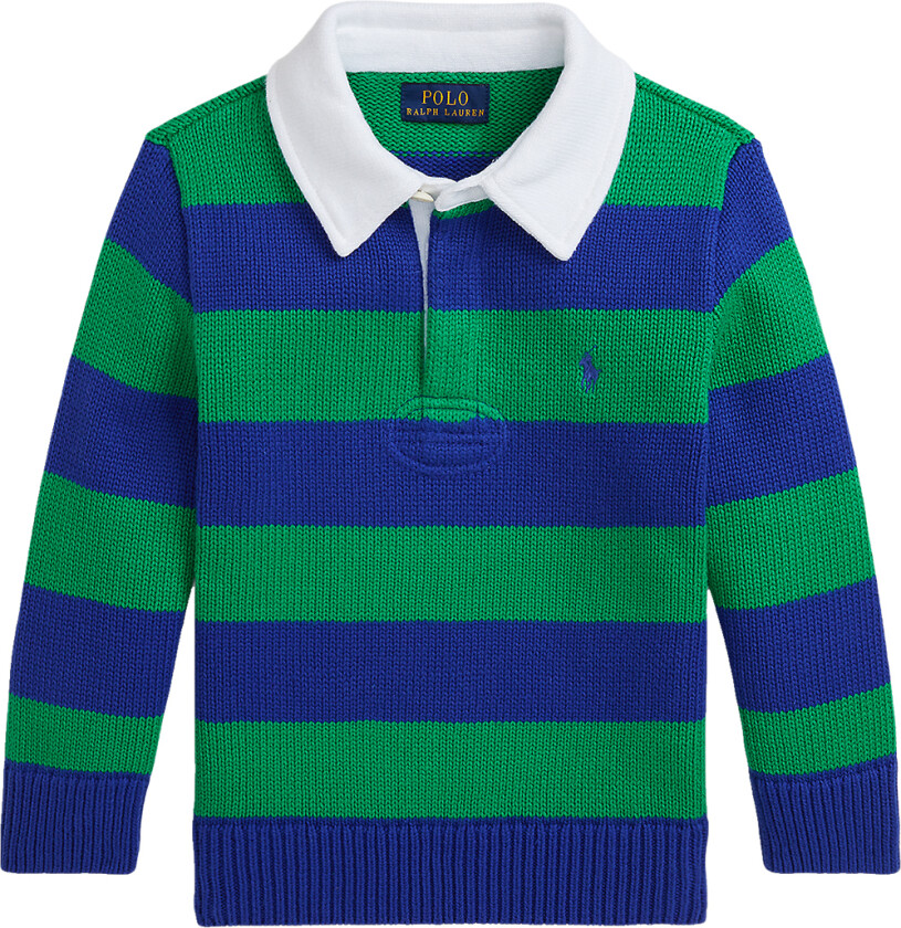 Genser - Strikk - Grønn/Blå Stripet - - 2 år (92) - Genser