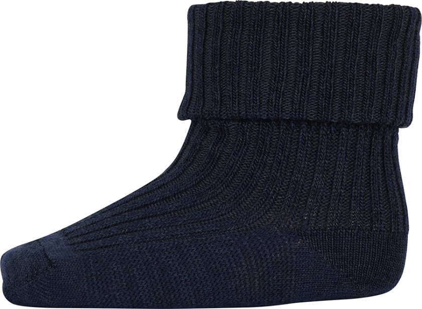 Sokker - Ull - Rib - Navy - - 25/28 - Sokker