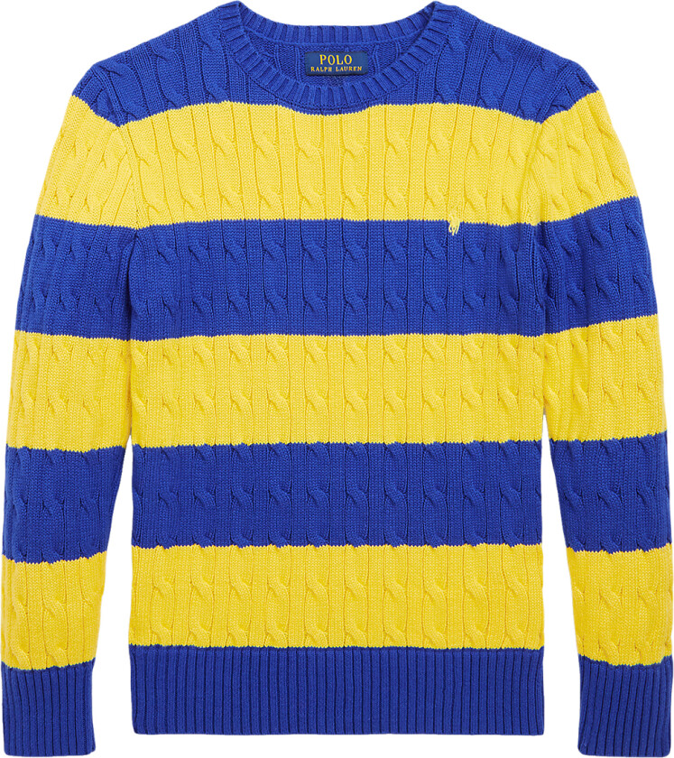 Genser - Strikk - Blå/Gul - - 8 år (128) - Genser