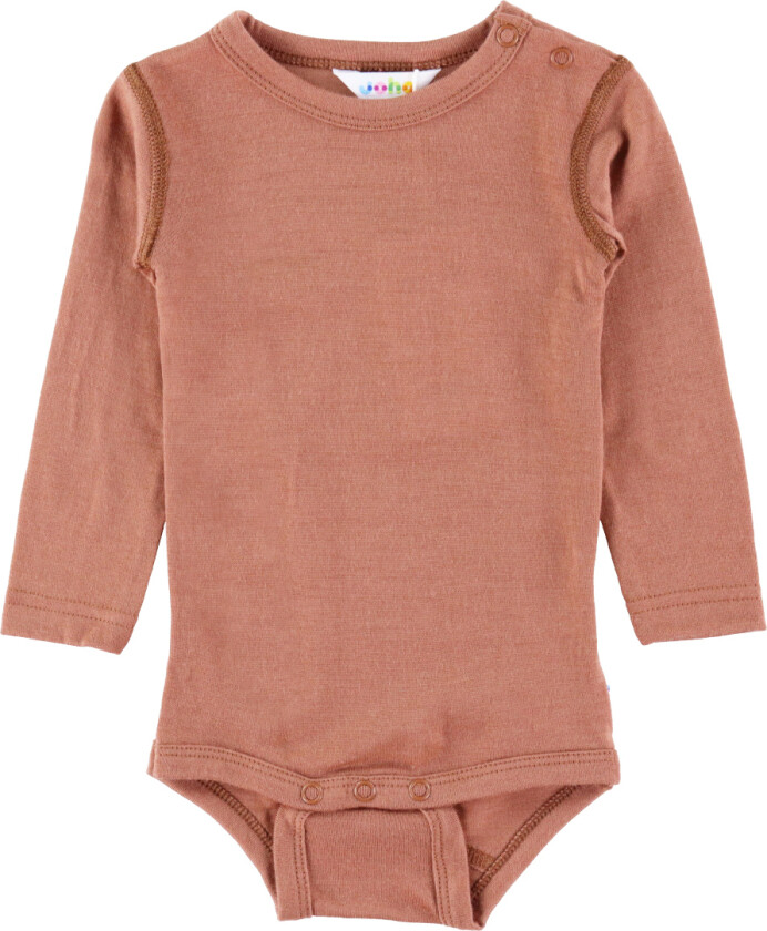Body L/æ - Ull - Rødbrun - - 50 - Langermet Body