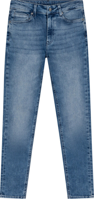 Indisk Blue Jeans Jeans - Tapered Fit - Skadet Light Denim - Indian Blue Jeans - 16 år (176) - Jeans