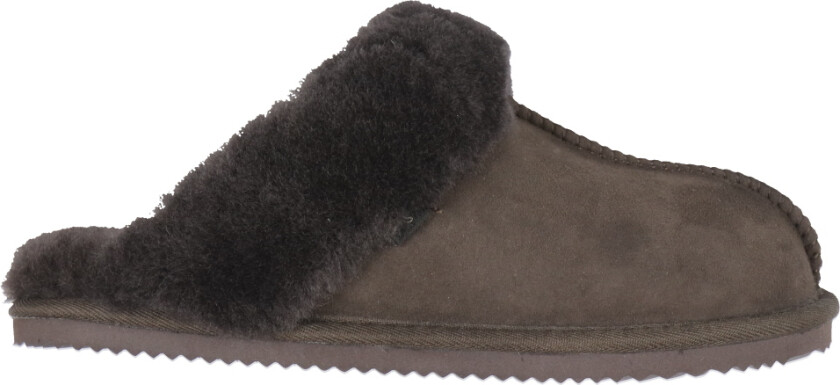 Tøfler - Semsket Skinn - Kaffe Brown - - 40 - Tøfler