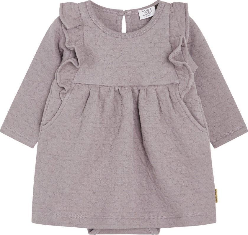 Kjolebody I/e - Quiltet - Kristi - Purple Dove - - 1½ år (86) - Langermet Body