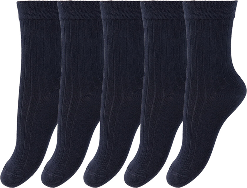 Minipop Sokker - Bambus - 5-pack - Navy - MiniPop - 19/22 - Sokker