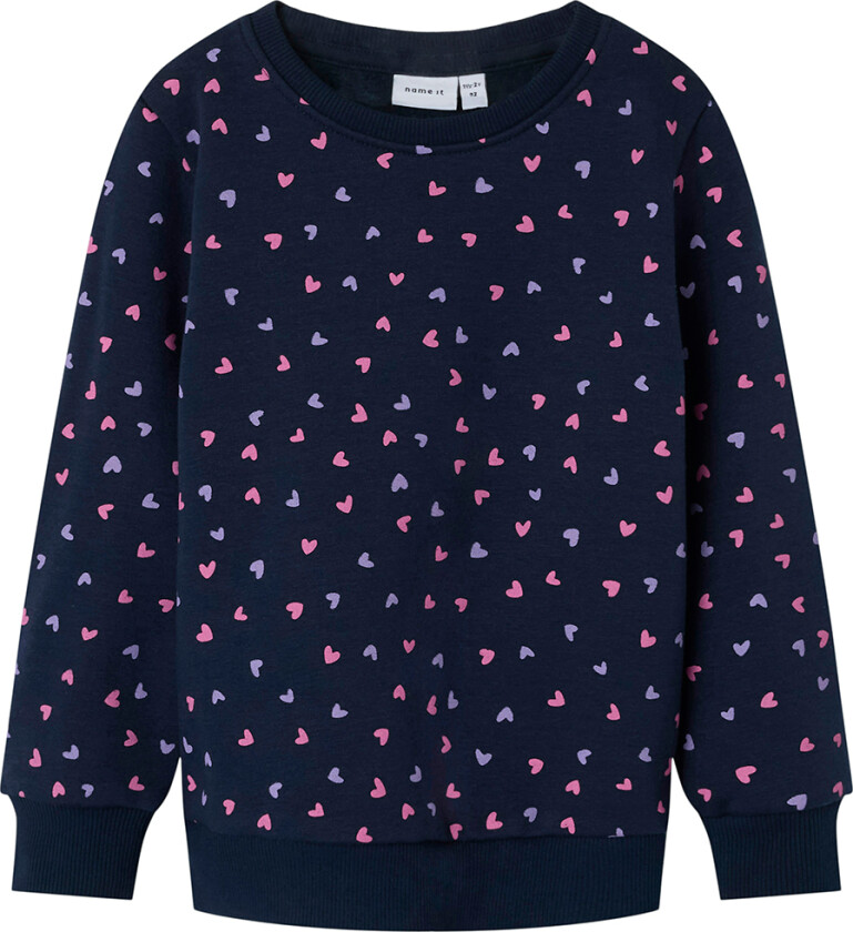 Bilde av Collegegenser - Noos - NmfDavina - Dark Sapphire/Heart - - 4 år (104) - Collegegenser