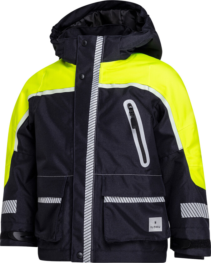 Ildhu Vinterjakke - Norly - Navy/Yellow m. Selvlysende Reflekser - ILDHU - 140 - Vinterjakke