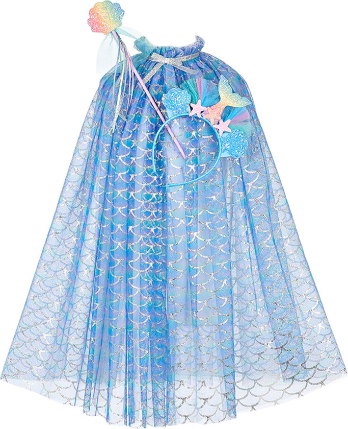 Kostymer - Kappe m. Tryllestav/hale - Marlya Havfrue - B - - 5-7 år (110-122) - Kostymer