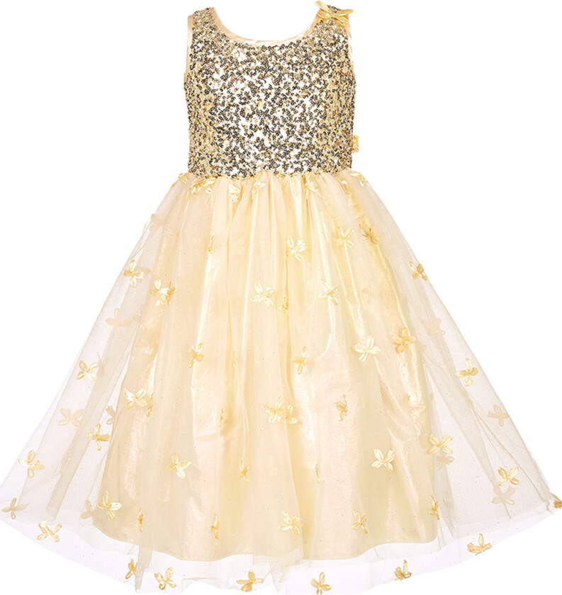 Kostymer - Prinsesse - Angelique - Gull - - 5-7 år (110-122) - Kostymer