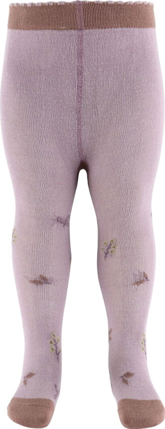 Strømpebukser - Frankie - Purple Dove m. Blomst - - 60 - Strømpebukser