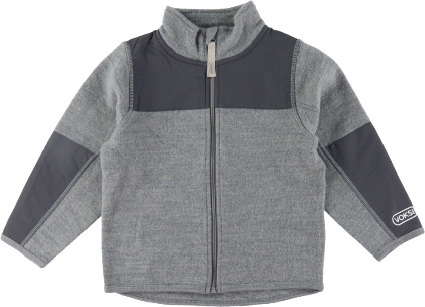 Fleecejakke - Ull - Grå Melert - - 74/80 - Fleecejakke