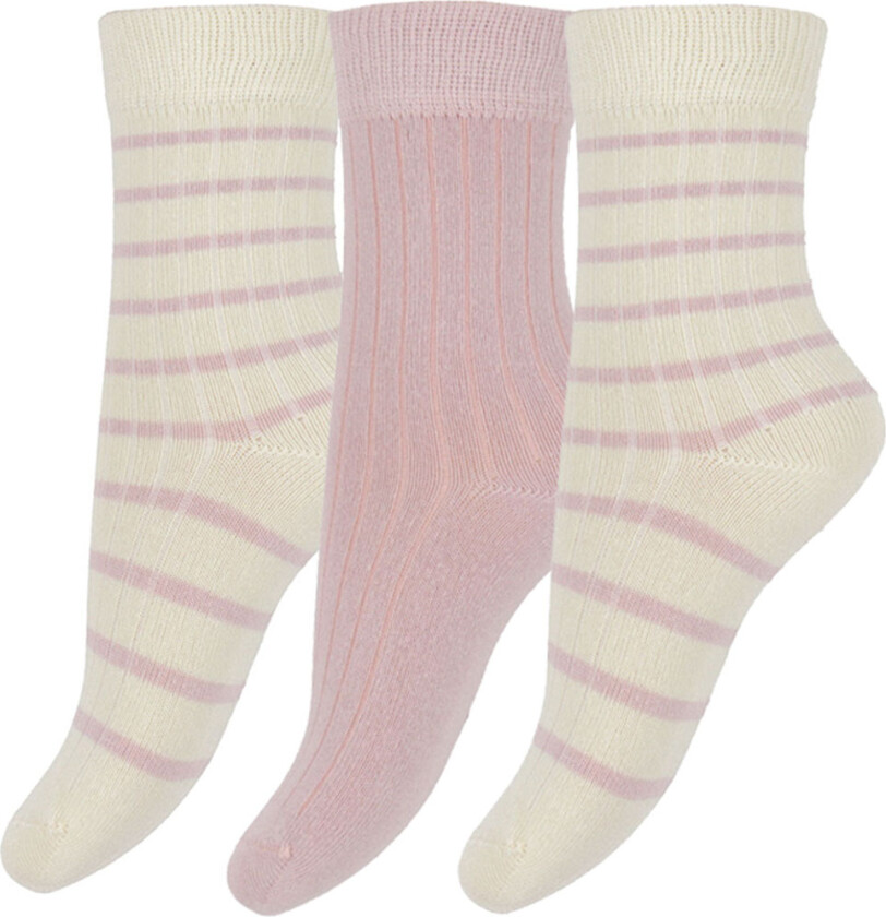 Minipop Sokker - Bambus - 3-pack - Rose - MiniPop - 23/26 - Sokker