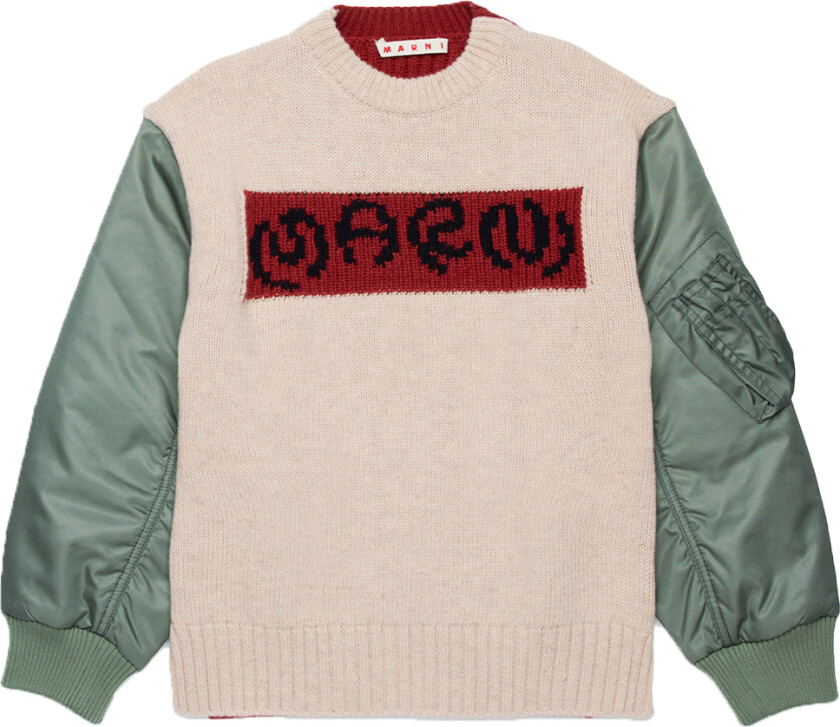 Genser - Ull/Nylon - Beige/Rød/Armygrønn - - 10 år (140) - Genser