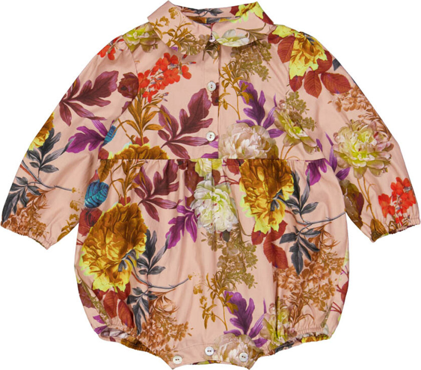 Body L/æ - Støvet Roa m. Blomster - - 1½ år (86) - Langermet Body