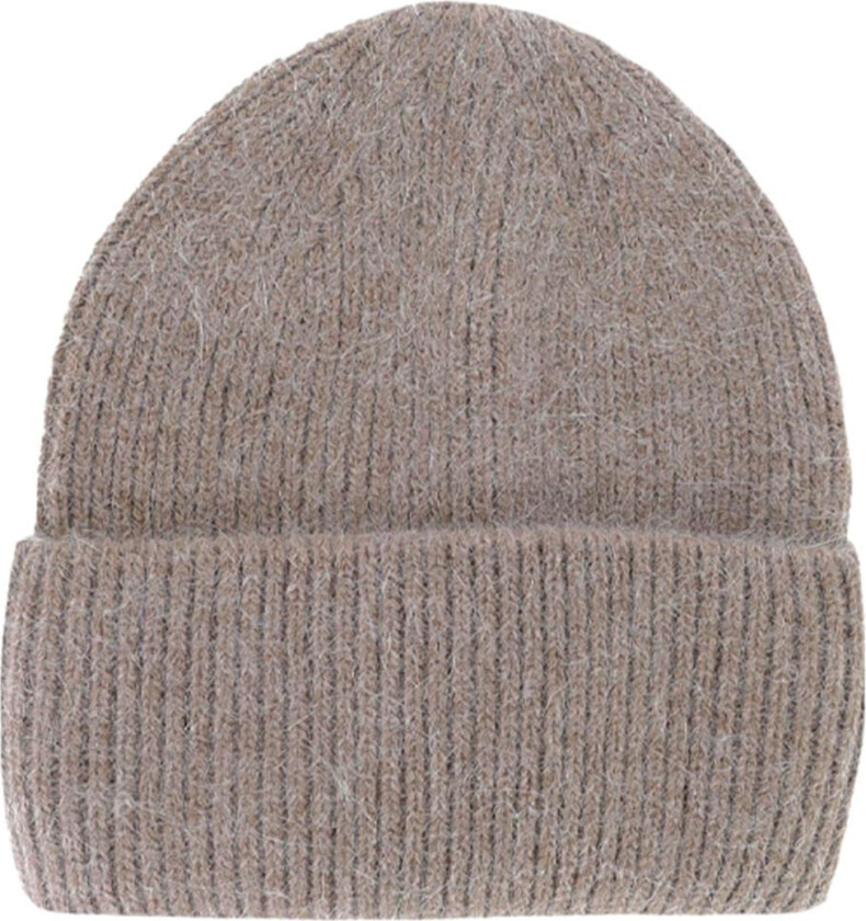 Lue - Ull/Polyester stoff - Strikk - Magda - Brun Melert - - 54-59 cm - Lue