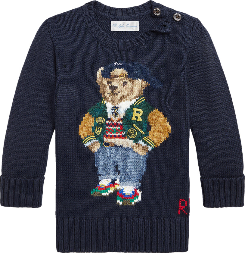 Genser - Strikk - Navy m. Kosedyr - - 1 år (80) - Genser