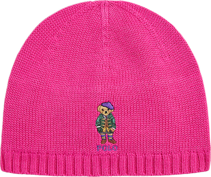 Lue m. Fleece - Strikk - Rosa - - 45 cm - Lue