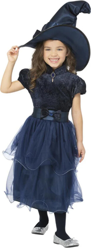 Kostymer - Deluxe Midnight Witch - Blå - - 7-9 år (122-134) - Kostymer