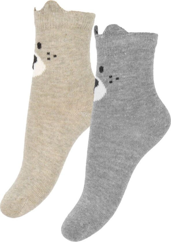 Sokker - Noos - 2-pack - Light Grey Melange - - 31/34 - Sokker