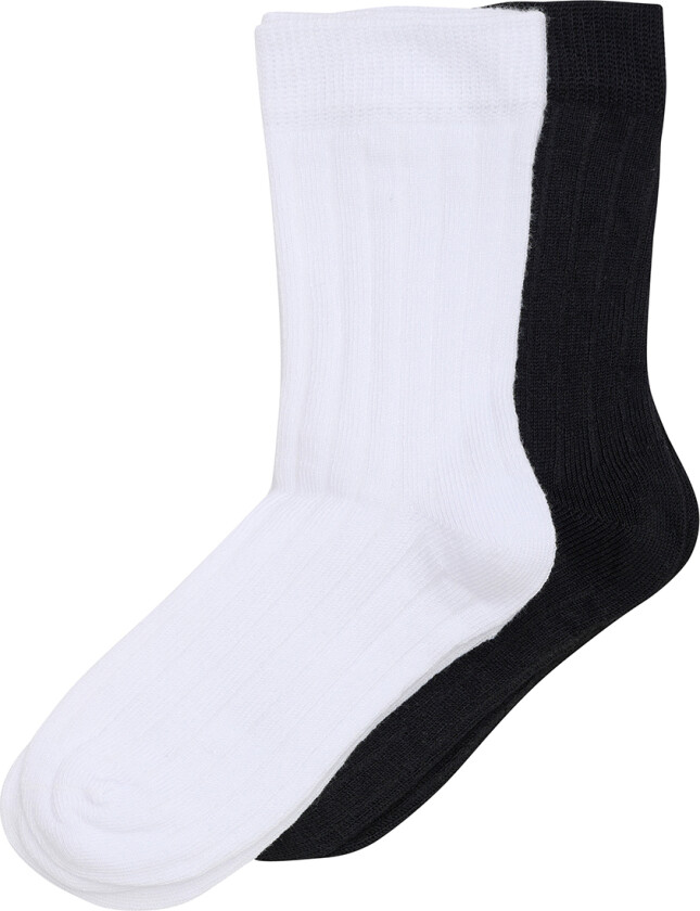 Sokker - 2-pack - Rib - Black - - 19/22 - Sokker