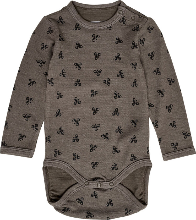 Body L/Æ - Ull - HmlBambo - Major Brown - - 1 år (80) - Langermet Body