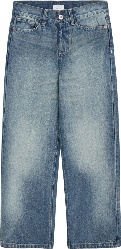 Jeans - GRWide lav midje - blå - - 8 år (128) - Jeans