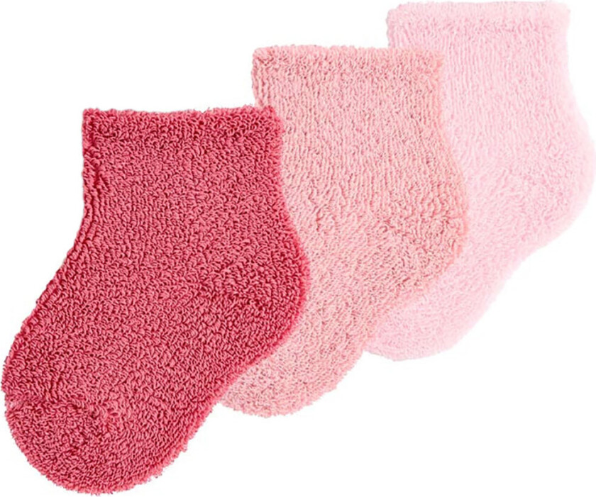 Sokker - 3-pack - Terry - Rosa Toner - - 3-6 md - Sokker
