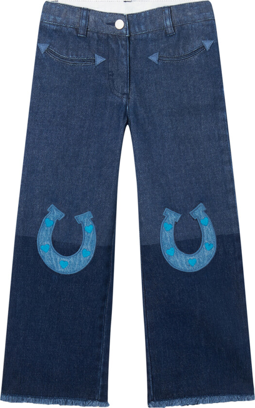 Jeans - Blå m. Hestesko - - 6 år (116) - Jeans