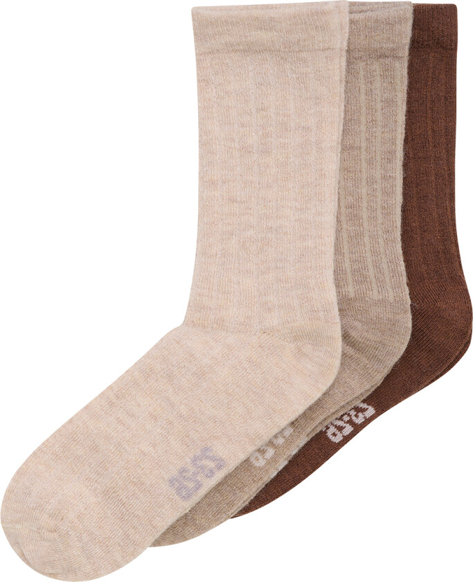 Sokker - 3-pack - Sølv Mink Melange - - 31/34 - Sokker