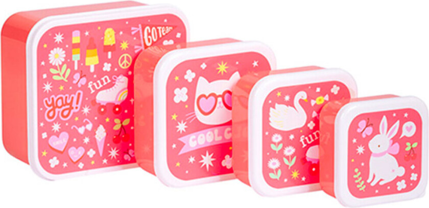 Matboks Sett - 4 stk. - Fun - - OneSize - Matboks