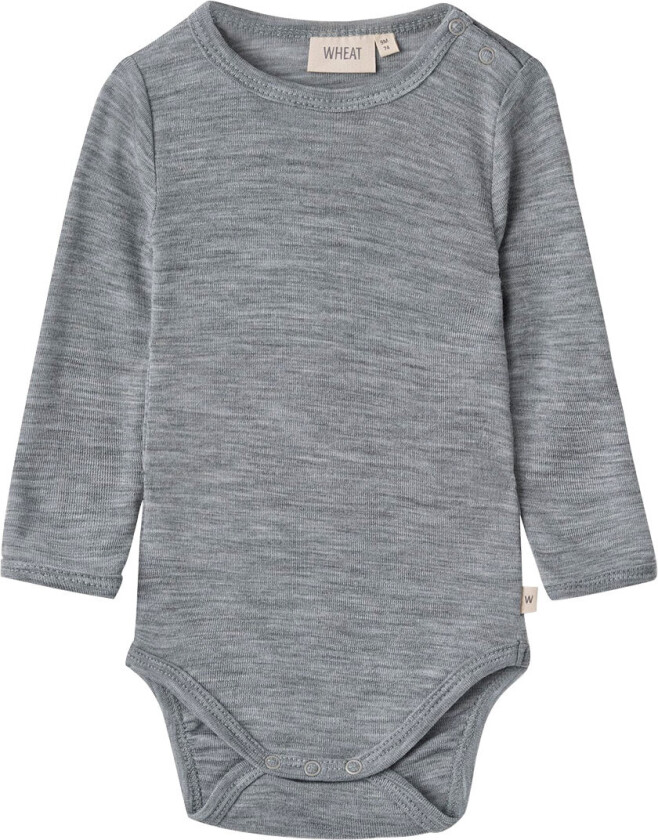 Body L/æ - Ull - Lucca - Melange Grey - - 2 år (92) - Langermet Body