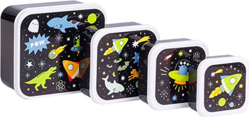 Matboks Sett - 4 stk. - Galaxy - - OneSize - Matboks