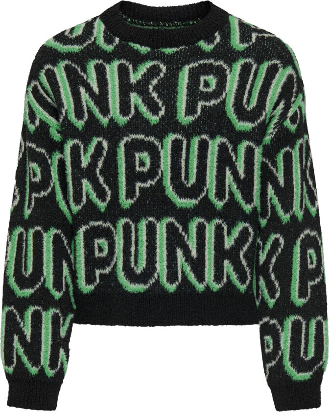 Genser - Strikk - KogPunk - Black/Green Bee/Laurel Gre - - 7-8 år (122-128) - Genser