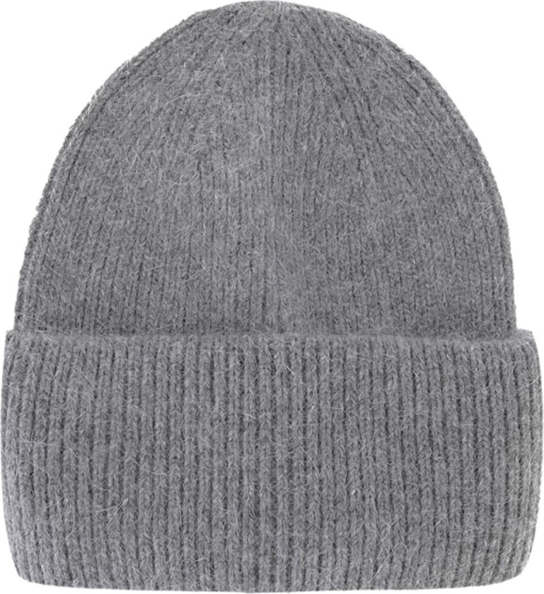 Lue - Ull/Polyester stoff - Strikk - Magda - Grå Melert - - 54-59 cm - Lue