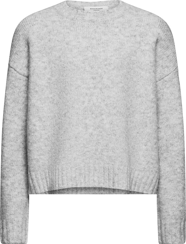 Genser - Strikk - Ull - Light Grey Melange - - 8 år (128) - Genser