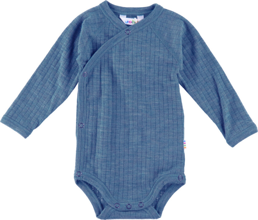 Omslagsbody L/æ - Ull - Denim Blå - - 50 - Langermet Body