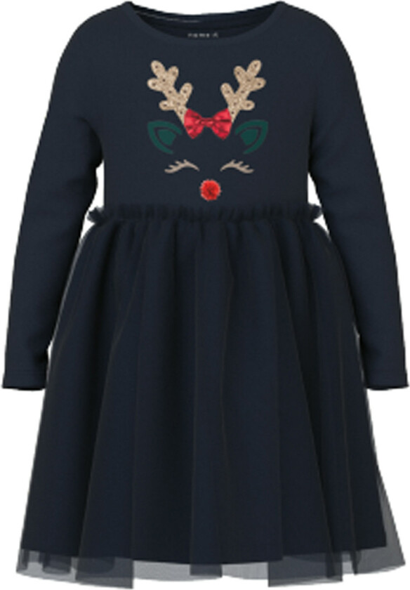 Kjole - NmfRjul - Dark Sapphire - - 1½ år (86) - Kjole