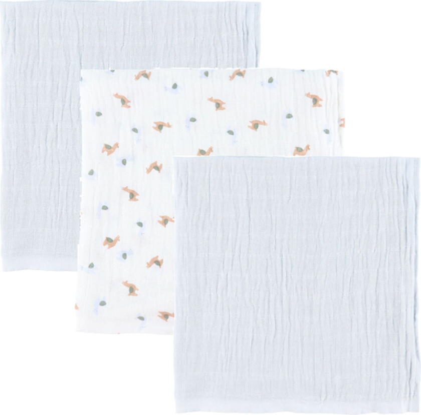 Pippe Stoffklutene - 3-pack - 65x65 cm - Metall Mint - Pippi Baby - OneSize - Gulpeklut