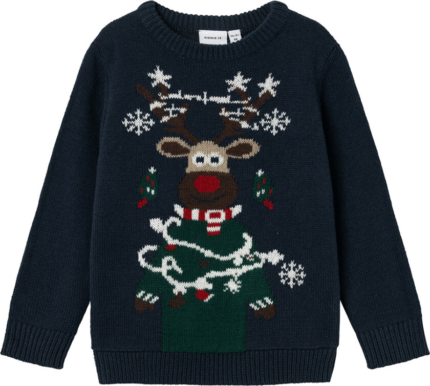 Genser - Strikk - NmmRijulle - Dark Sapphire - - 4 år (104) - Genser