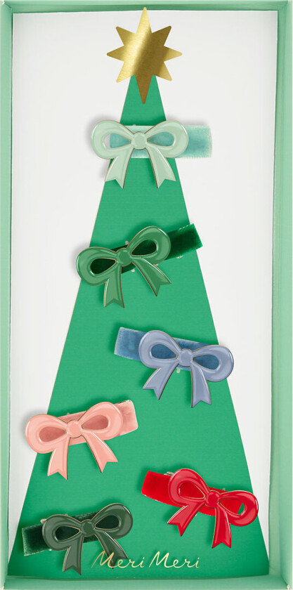 Hårspenner - 6-pack - Emalje - 4 cm - Sløyfer - - OneSize - Hårpynt