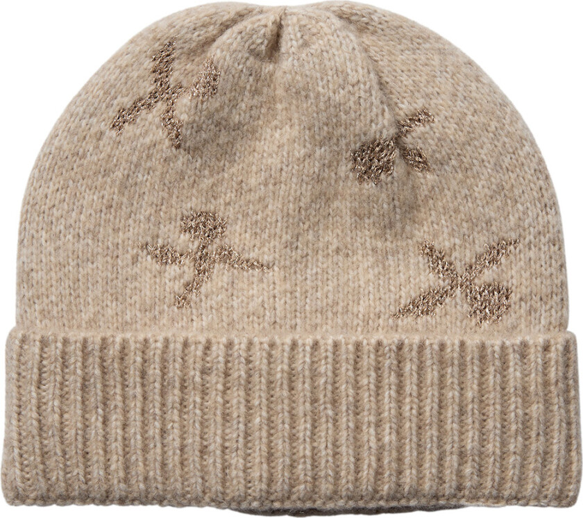 Lue - Strikk - Ull - Beige - - OneSize - Lue