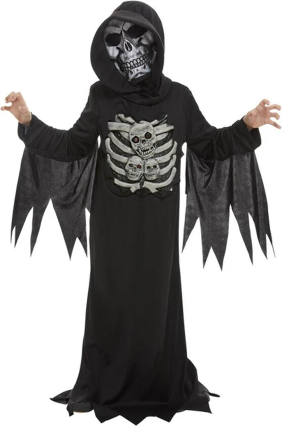 Kostymer - Skeleton Reaper - Svart - - 7-9 år (122-134) - Kostymer